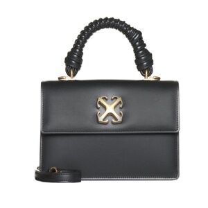 Off-White Jitney 1.4 Top Handle Woven Black NEW